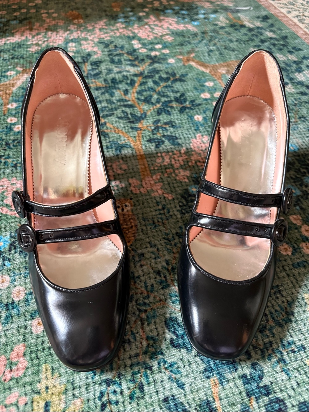 J.Crew Maisie Double-Strap Heels in Italian Spazzolato Leather size 7.5